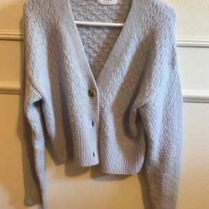 Elodie cropped knit 3 button sweater